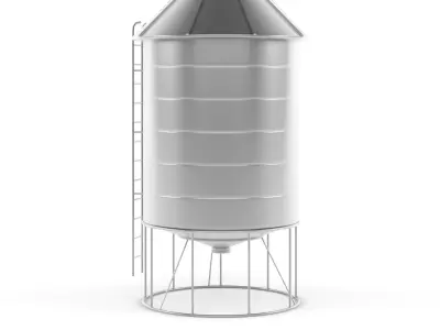 Steel Silo 3D model