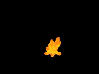 Explosion 2 flames 3D model