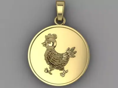 pendant a chick Free 3D print model