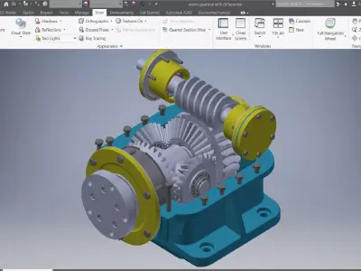 Speed Reducer gearbox differential 3D model
