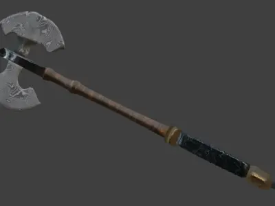 Viking Axe 3D model 5