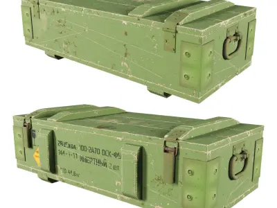 Wood box 3D model