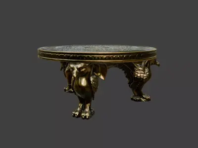 The Elephant and Peacock Royal Low-poly 3D model