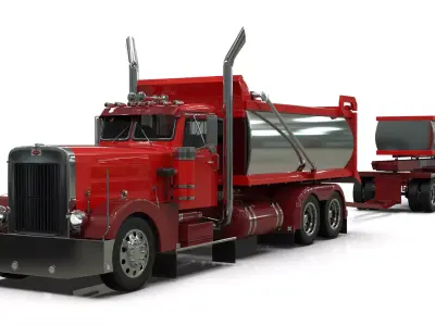 1967 Peterbilt 351 LW Transfer Dump Truck 3D model