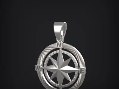 Wind Rose pendant 3D print model
