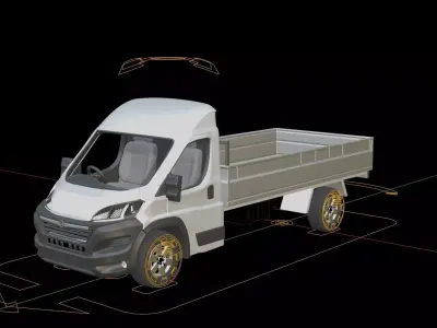 Opel Movano Pickup Truck 3D model