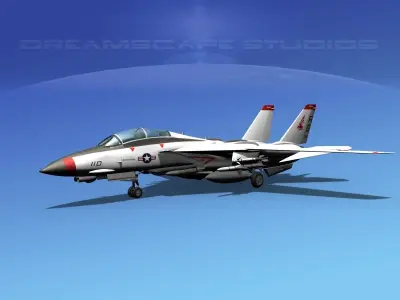 Grumman F-14D Tomcat T02a VF143 3D model