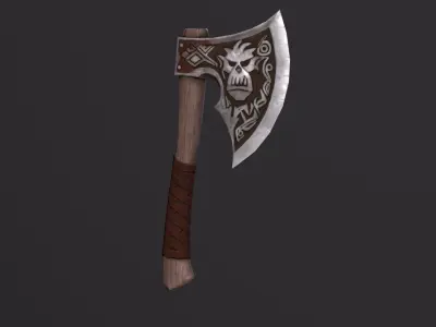 Axe Skullcleaver Low-poly 3D model