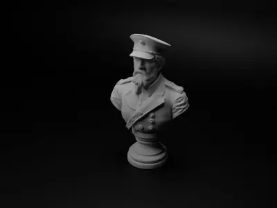 American Civil War Bust Chess 3D print model get