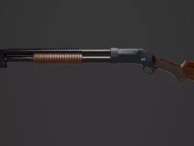 Shotgun Free low-poly 3D model