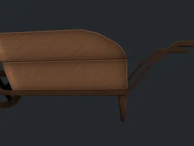 Wheel Barrow Low-poly 3D model buy