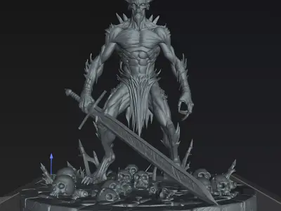 Demon Swamp Demon STL DnD Tabletop Miniature 3D Print Model  3D print model