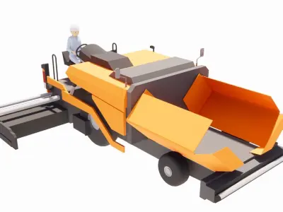 asphalt wiper truck  3D print model