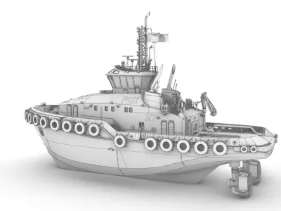 Dual Fuel Tug 3D model