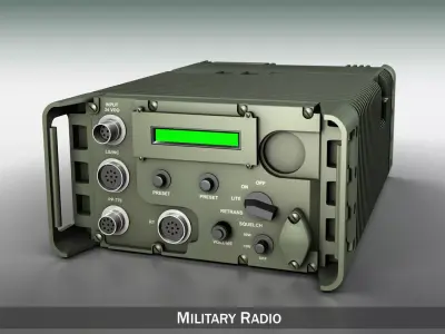 UHF Military data radio 3D model