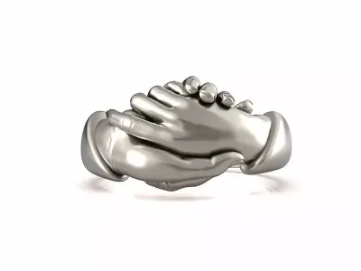 Handshake ring Symbol of fidelity and friendship Large model 3D print model