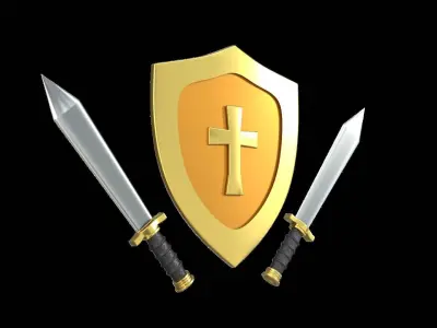 Sheild and Sword 3D model