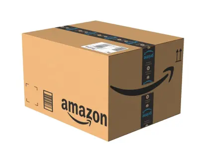 Amazon Box 2D PBR 07 Low-poly 3D model