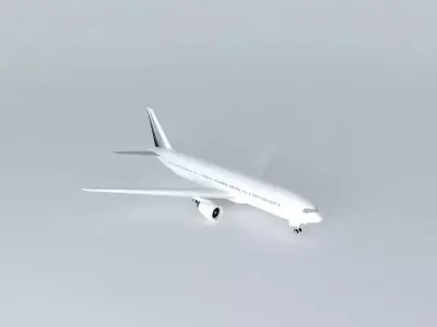 Template - Boeing 777-200LR Free 3D model purchase