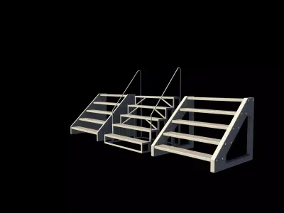 Treppe Freistehend 3D model