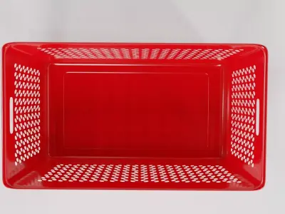 PLASTIC BASKET 001 - 2 PIECES Low-poly 3D model