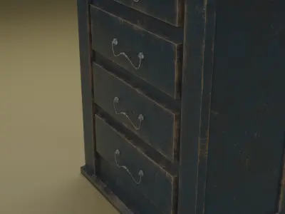 Antique Dresser Low-poly 3D model