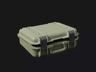 Low Poly PBR Military Case 01 Low-poly 3D model
