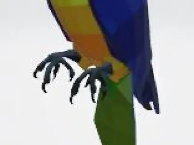 Macaw - low poly Low-poly 3D model