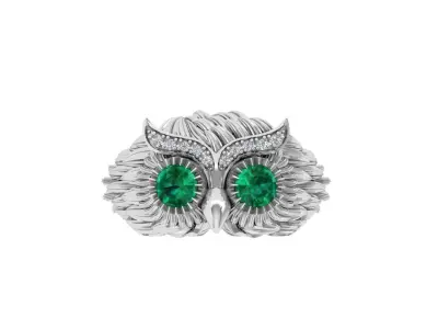 Owl Ring 3D print model