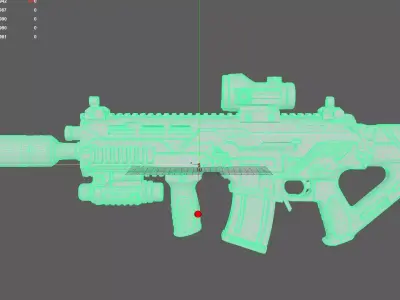 Futuristic Rifle 3D model buy