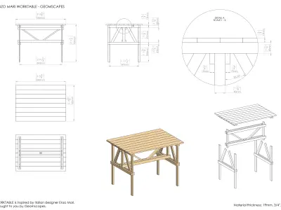 Enzo Mari - WORKTABLE 3D model