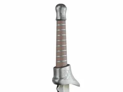 Curved sword 13 3D model