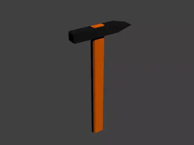 Hammer Free low-poly 3D model 6
