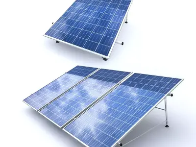 3D Solar Panel Model Low-poly 3D model
