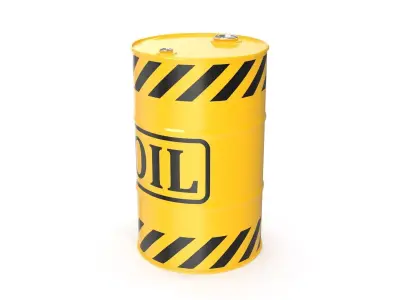 Oil Barrel Low-poly 3D model 17