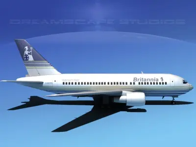 Boeing 767-100 Britannia Airways 3D model