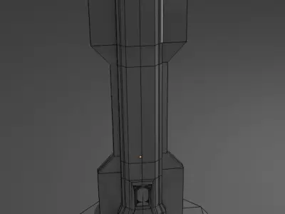 Sci-fi Pillar  Low-poly 3D model