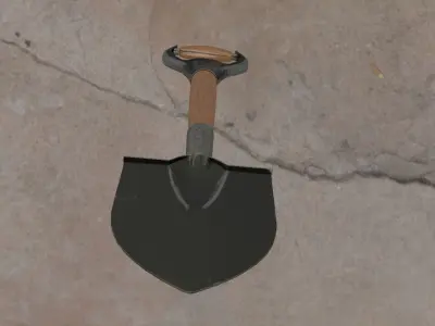 Short shovel Low-poly 3D model purchase