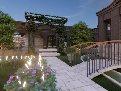 Restaurant Landscape Free 3D model