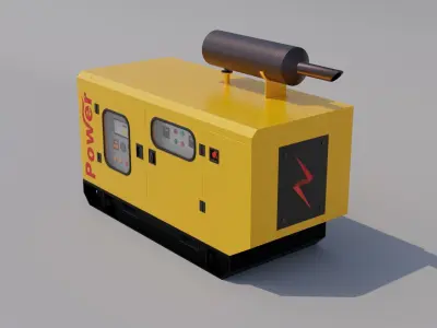 Power Generator Low-poly 3D model get