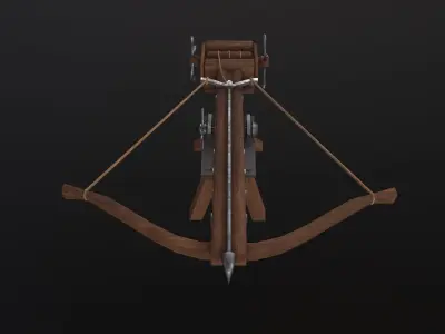 Medieval Ballista 3D Model Low-poly 3D model