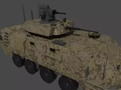 Rigged Light Armored Vehicle 3D model