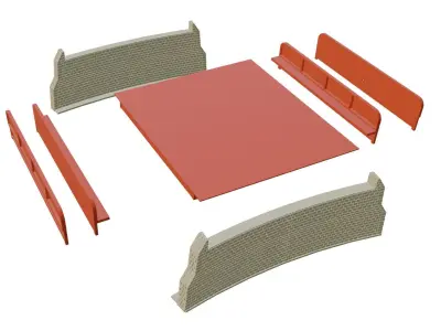 Viaduct Curved 20-degree 1-87 FDM 3D print model