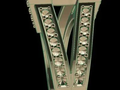 Classic Modern Antique Engagement Ring 3D print model