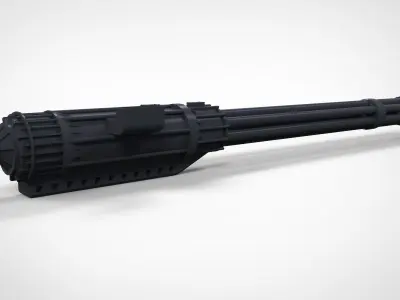 minigun gatling 3D model