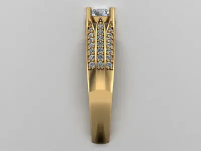Solitaire Ring A39 3D print model purchase