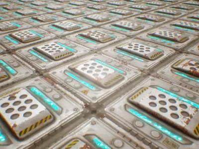 PBR Seamless Sci-Fi Texture 53 Low-poly 3D model
