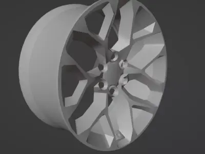 Snowflake Wheel Replicate 20 inch Free 3D model