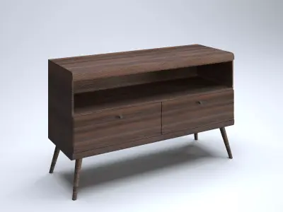 Modern Chest of Drawers Low-poly 3D model
