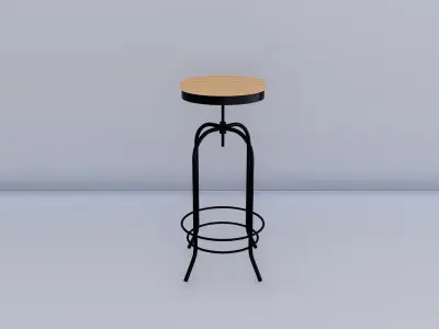 Industrial stool 3D model